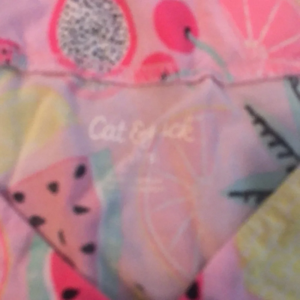 Cat & Jack l Pink Yellow Fruit Swim Coverup with Tassels